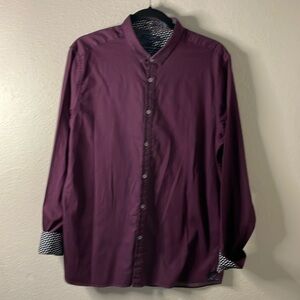 Ted Baker Shirt Mens 5 XL Button-Up Long Sleeve Spread Collar